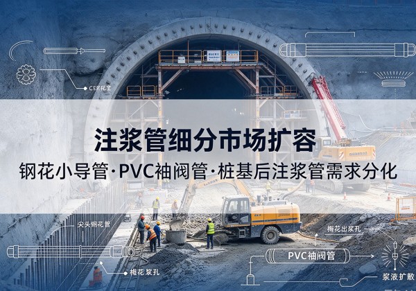 港北注浆管细分市场扩容，隧道钢花小导管、PVC 袖阀管、桩基后注浆管需求分化
